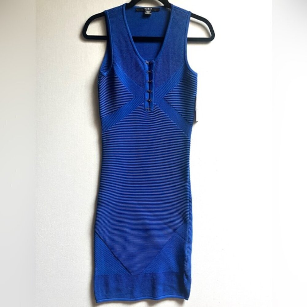 NWT Guess Angelina Ottoman Stitch Knit Bodycon Dress S - Picture 2 of 12